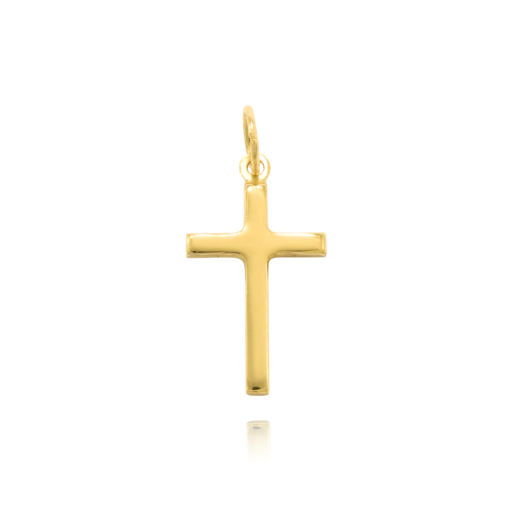 Colgante cruz oro amarillo 18k