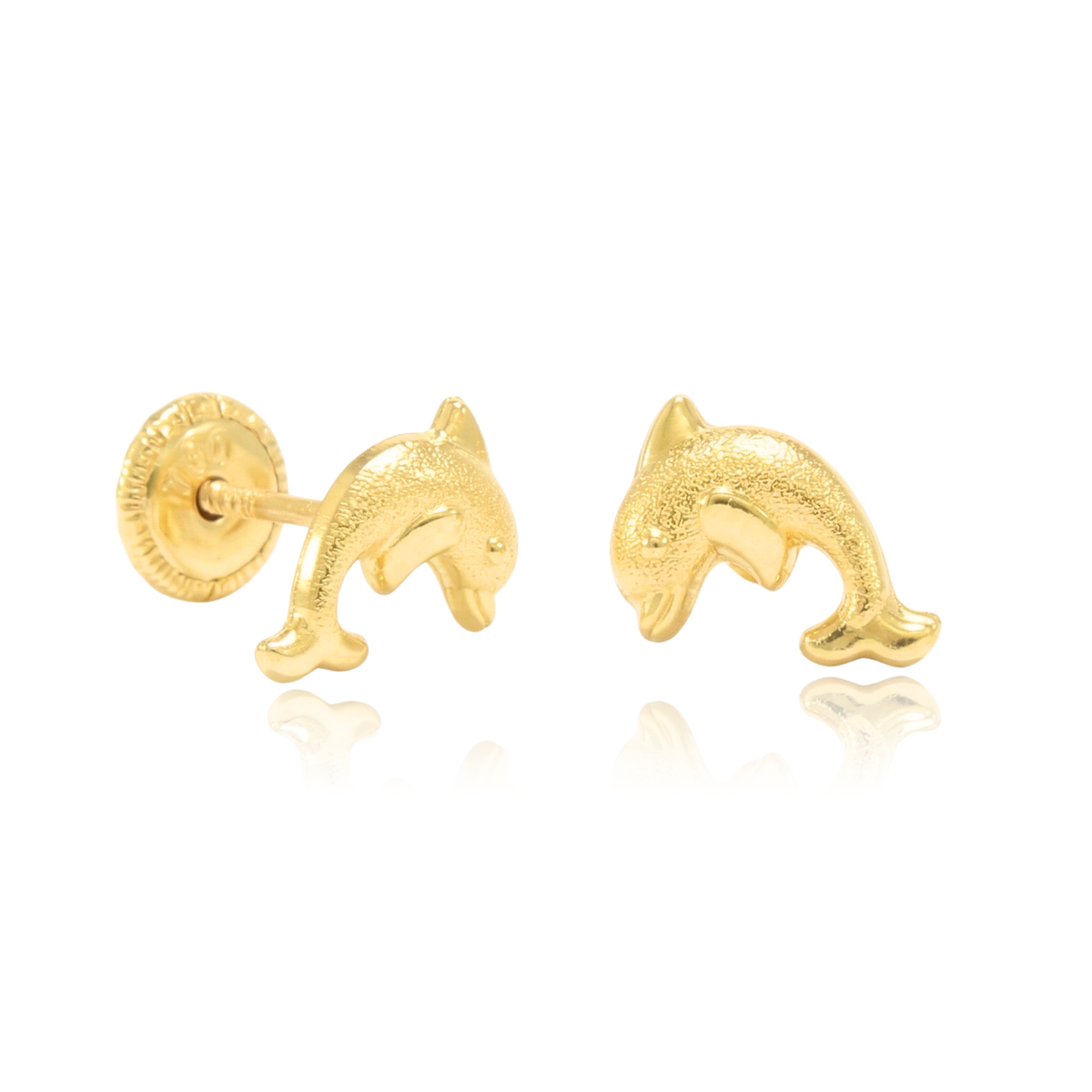 Pendientes Niña Oro Delfín
