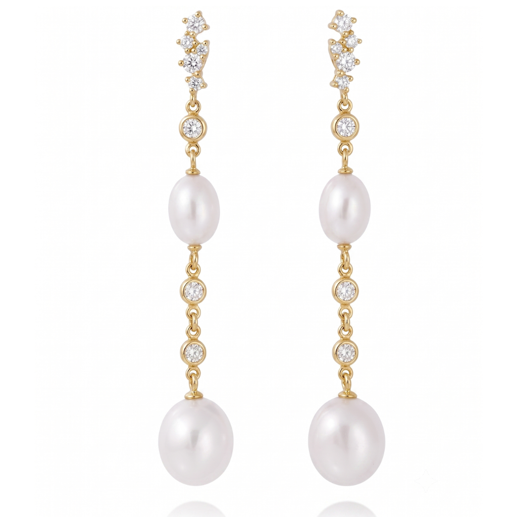 Plata amarilla y perlas 