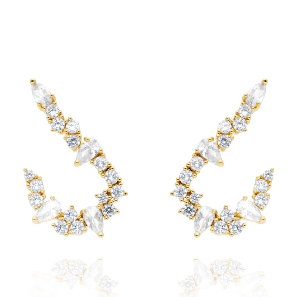 Pendientes de plata bañados en oro de 18k