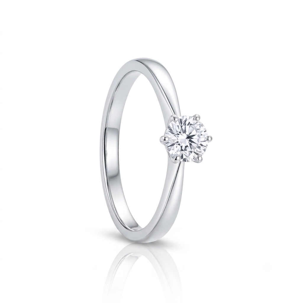 Oro blanco con diamantes 