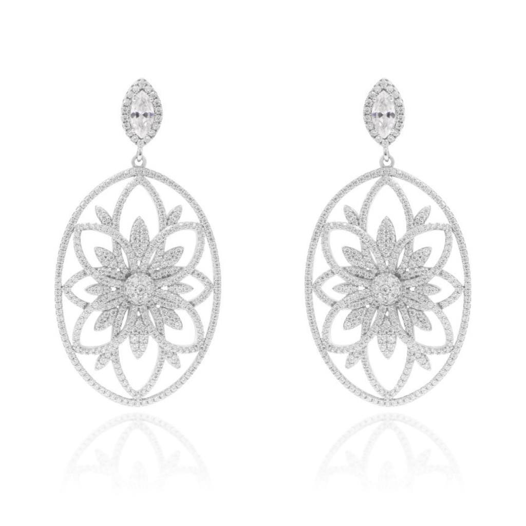 pendientes de novia plata. joyeria pamplona