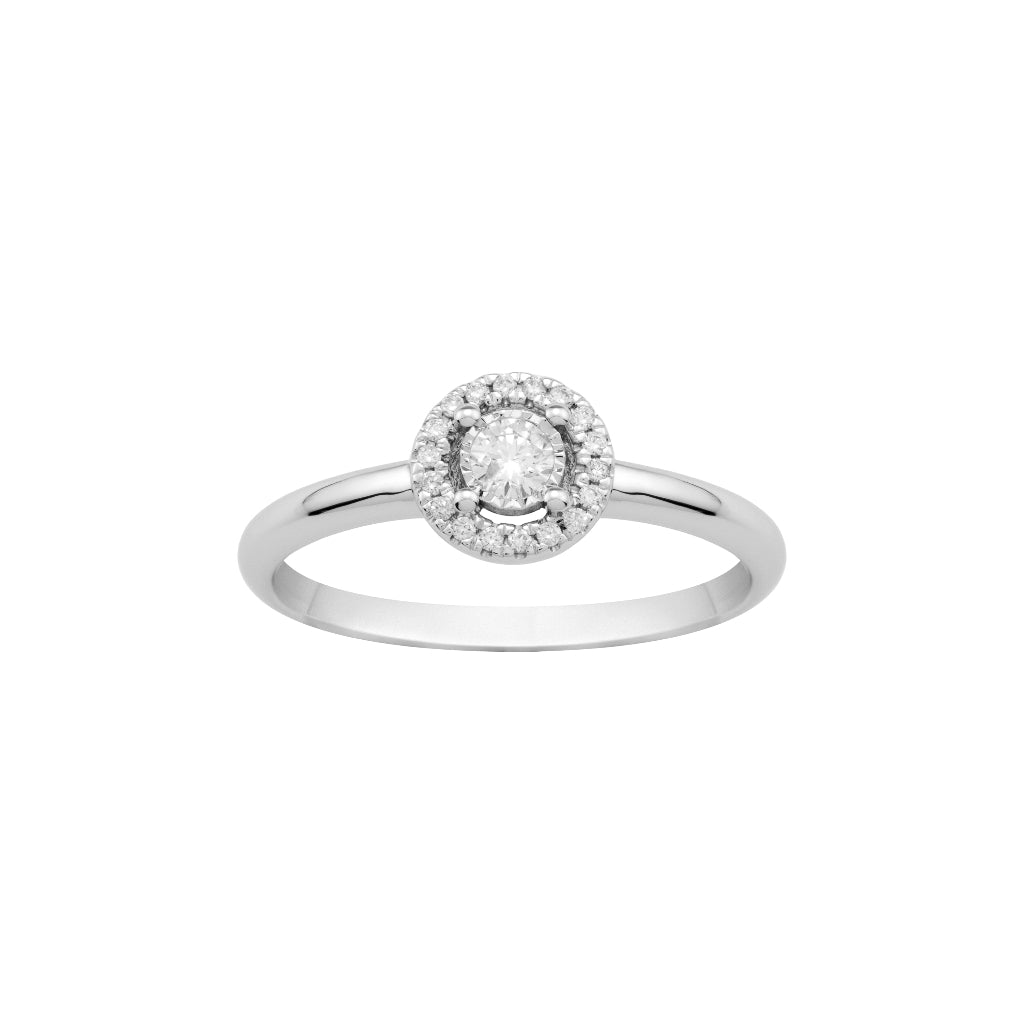 Anillo oro 18kt con diamante central Pamplona