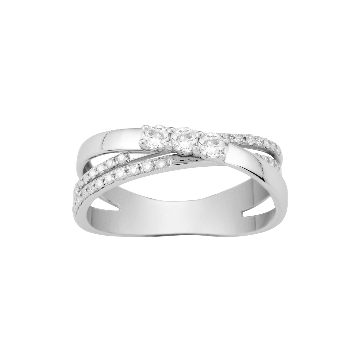 anillo de oro blanco y diamantes pamplona