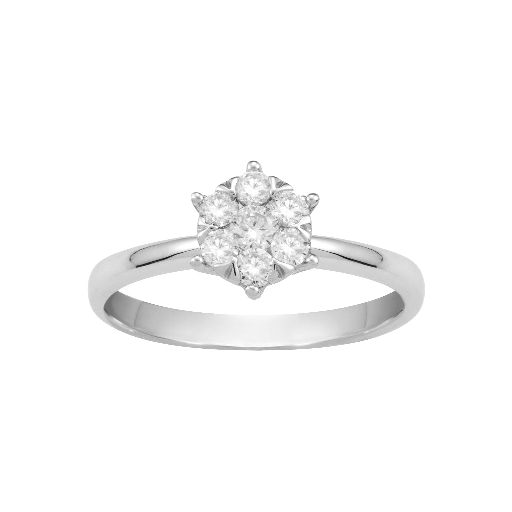 anillo de oro de 18kt con diamantes pamplona