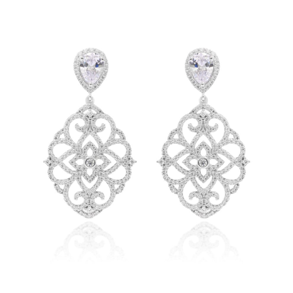 pendientes de novia plata. joyeria pamplona