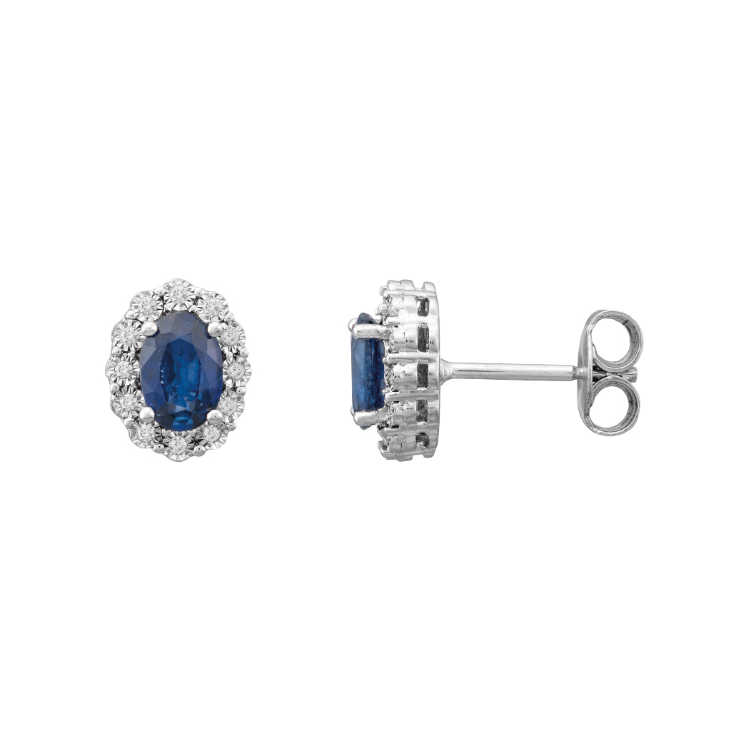 oro blanco con diamante y zafiro 