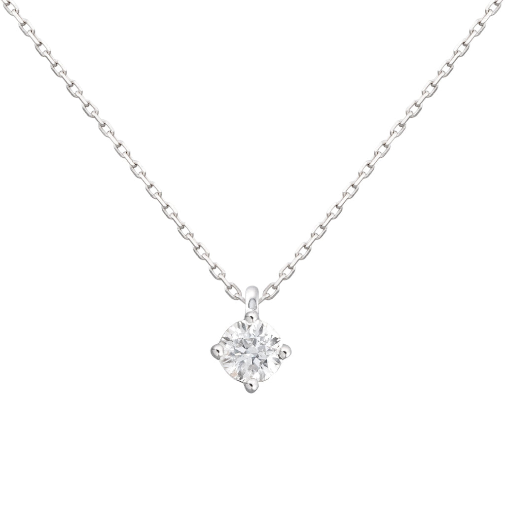collar de oro blanco con diamante 
