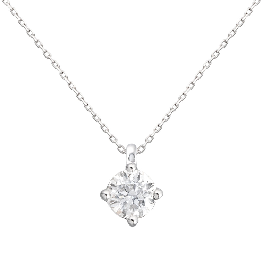 collar de oro blanco con diamante 