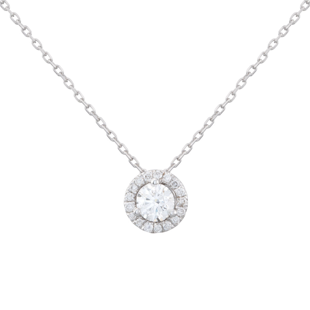 colgante de oro blanco y diamantes joyería pamplona