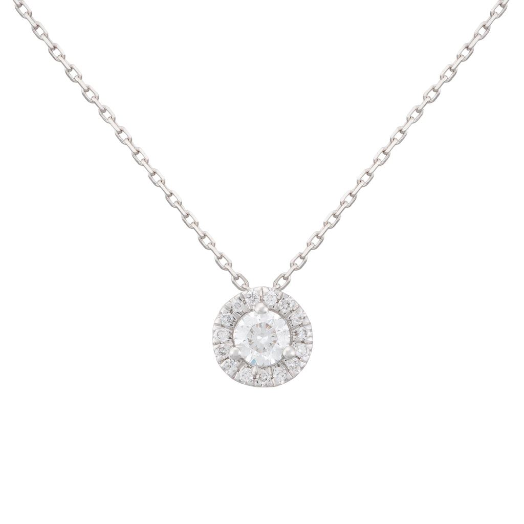 Colgante de oro blanco con diamantes 