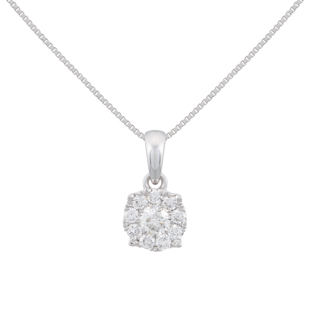 Colgante de oro blanco y diamantes 