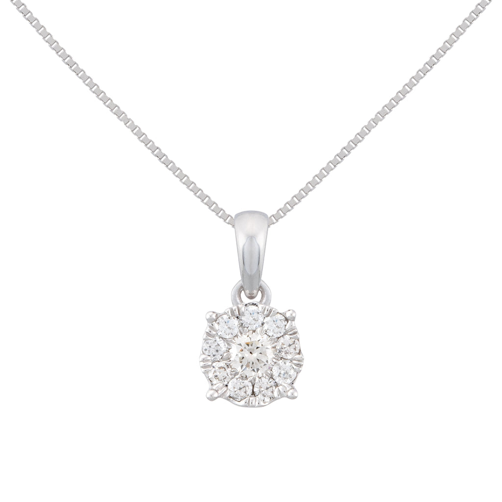 Colgante de oro blanco y diamantes 
