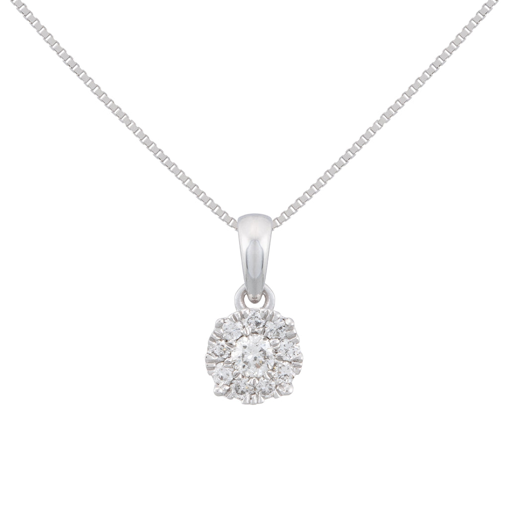Colgante de oro blanco y diamantes 