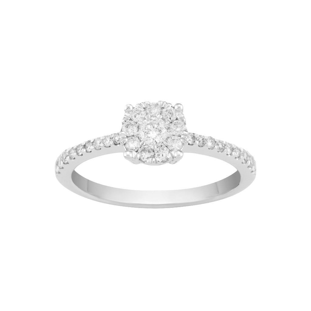 anillo compromiso oro blanco 18kt y diamantes pamplona
