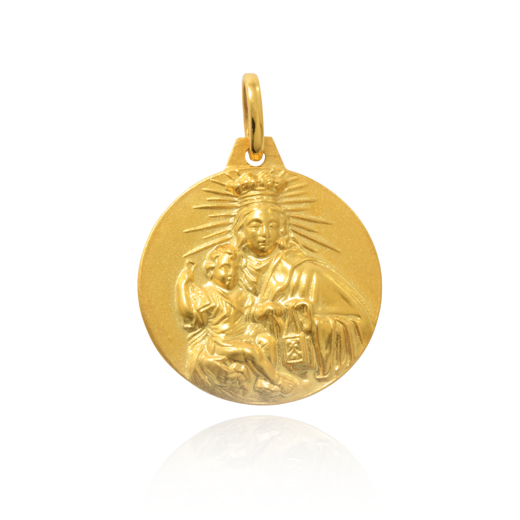 Virgin and zircon pendant