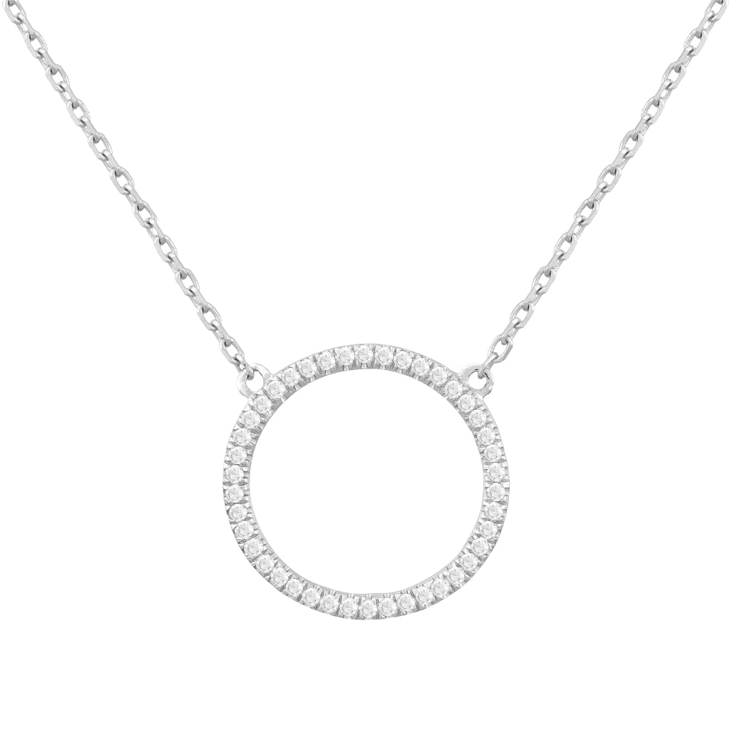 Collar de diamantes con oro blanco