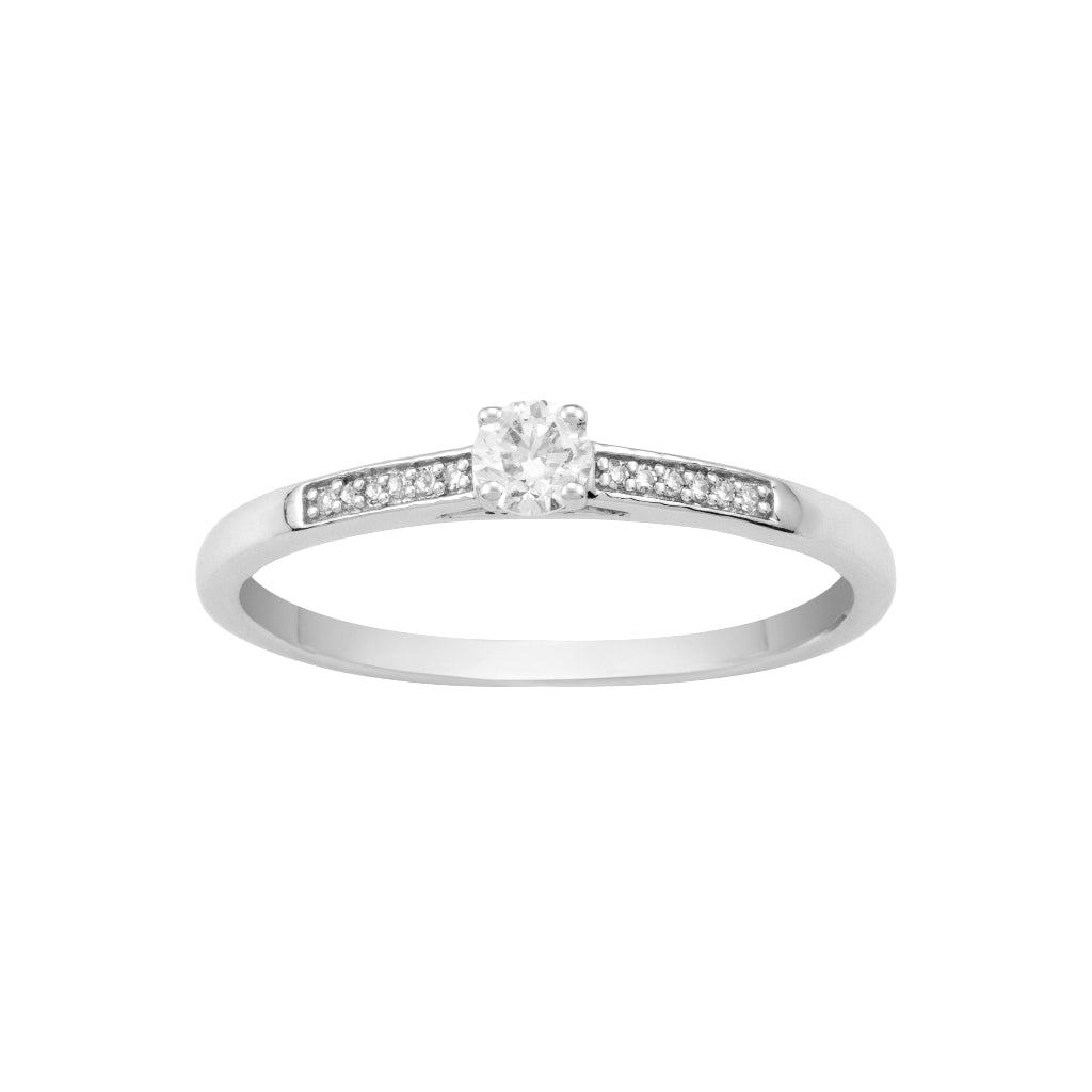 Anillo compromiso oro 18kt y diamantesPamplona