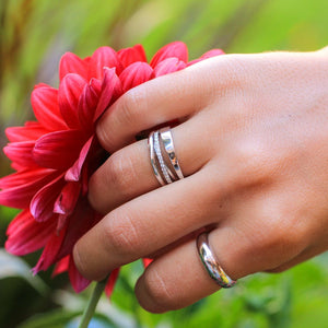 Anillo Liso de Oro blanco