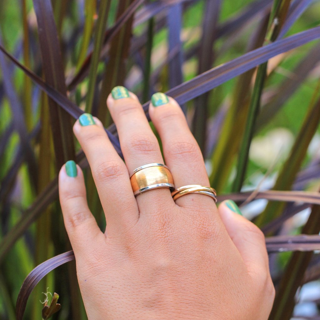 Anillo Oro rosa y blanco