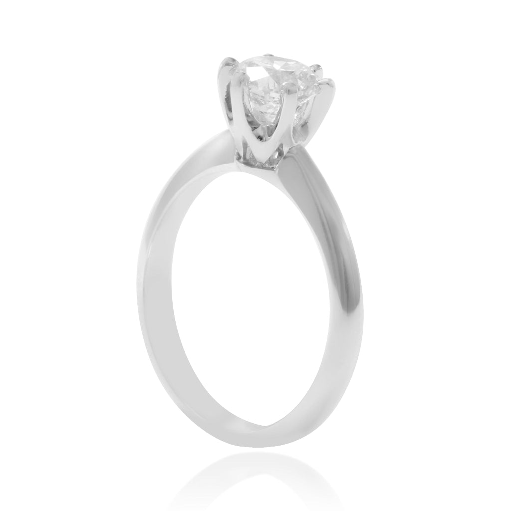 Sortija de compromiso oro blanco un quilate