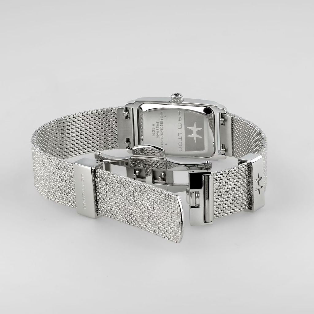 Reloj Hamilton American Classic Ardmore Small H11221150 plateado rectangular pequeño