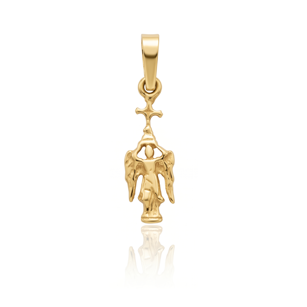 Colgante san miguel de aralar realizado en oro amarillo de 18k