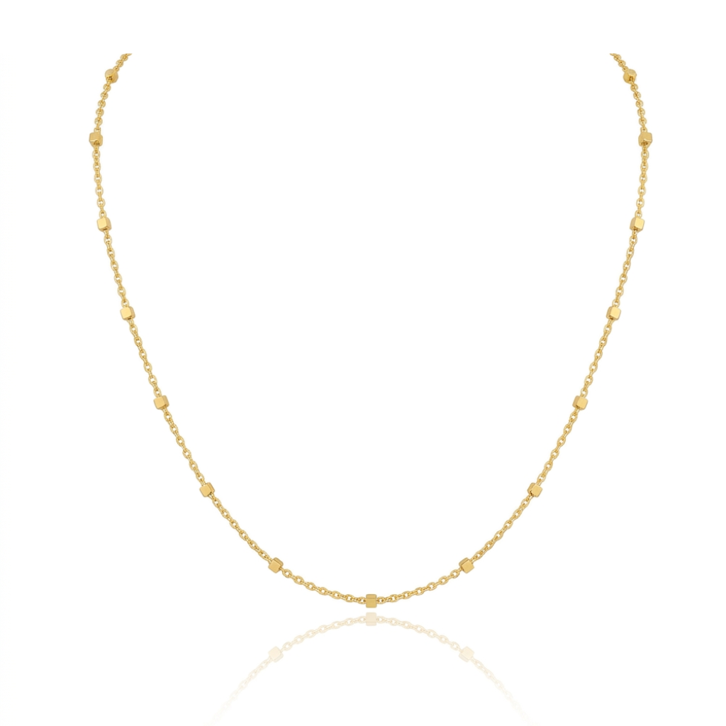 Collar gargantilla realizada en oro amarillo de 18 quilates.