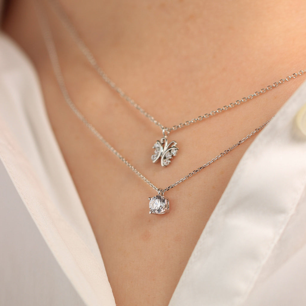 Cadena de oro de 18k con circonita