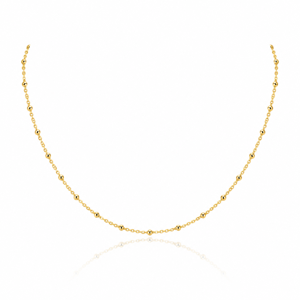 Collar gargantilla realizada en oro amarillo de 18 quilates.
