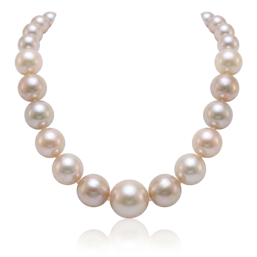Collar gargantilla de perla cultivada con cierre realizado en oro blanco de 18k y diamantes. 