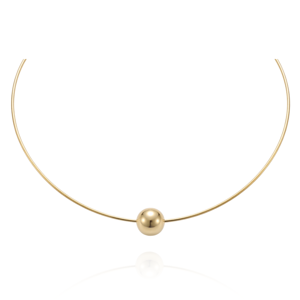 Collar gargantilla realizada en oro amarillo de 18k.