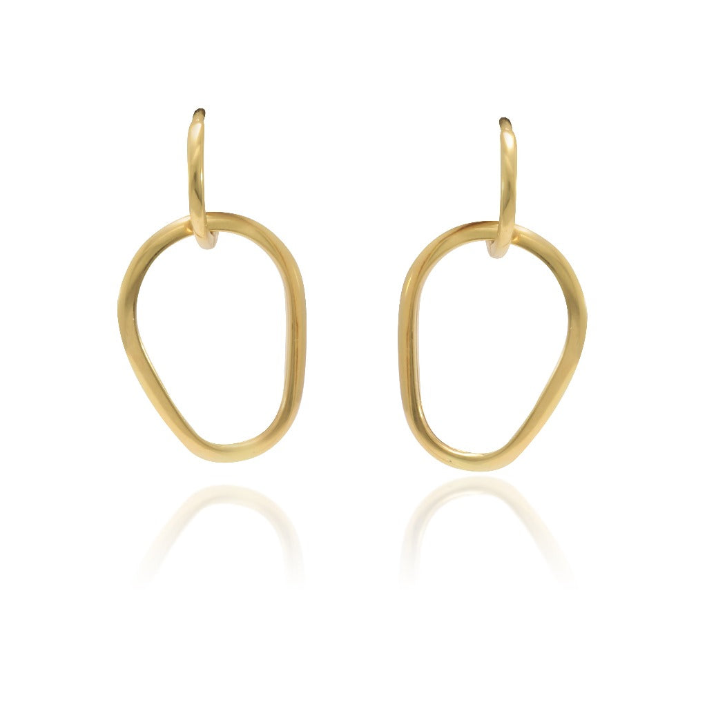 Pendientes desmontables oro amarillo 18kt pamplona