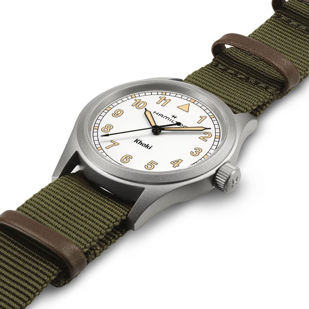 Reloj Hamilton Khaki Field Quartz Textil Verde