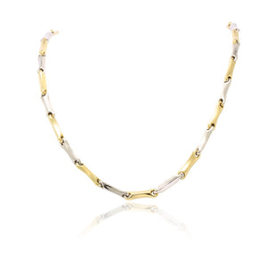 Collar oro blanco y amarillo 18kt pamplona