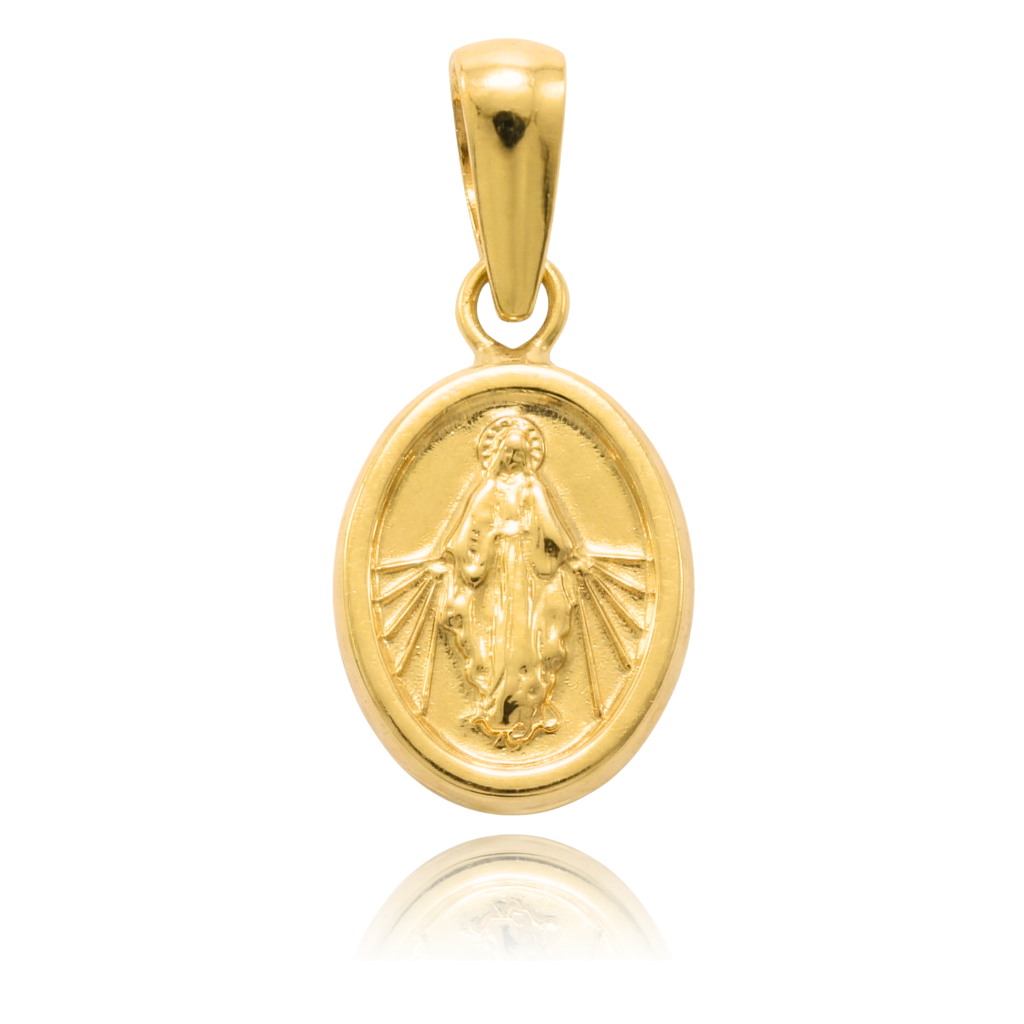 Medalla virgen milagrosa en oro amarillo de 18 quilates