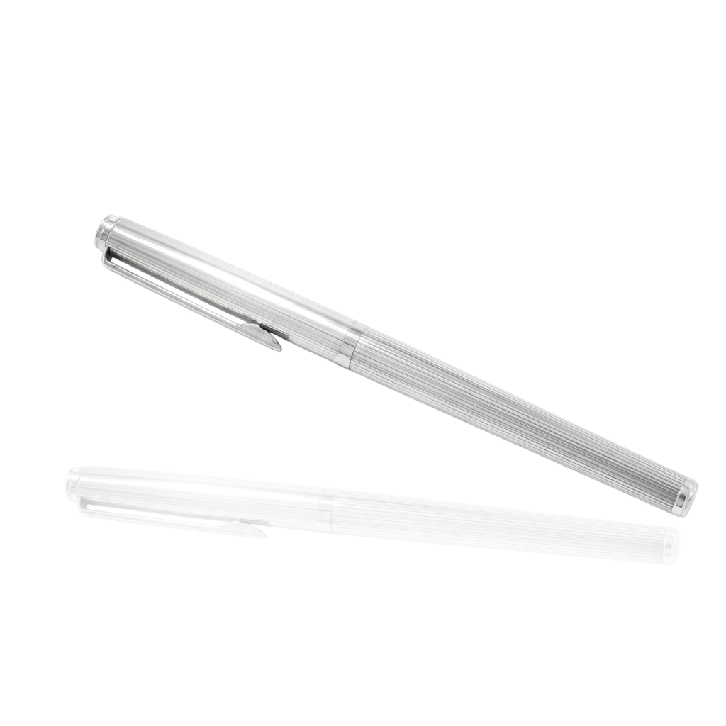 Pluma fuente de plata de ley de 14cm