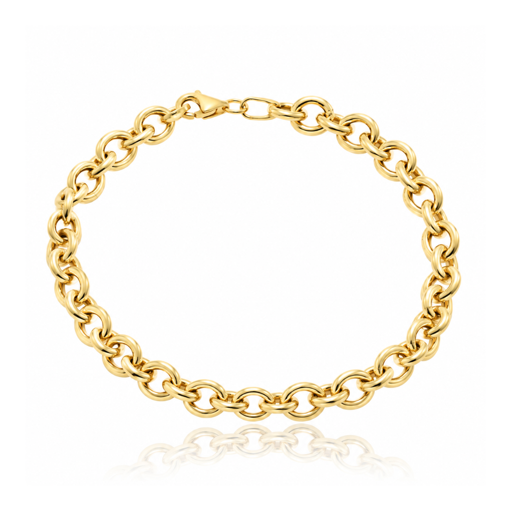 Pulsera realizada en oro amarillo de 18 quilates. 