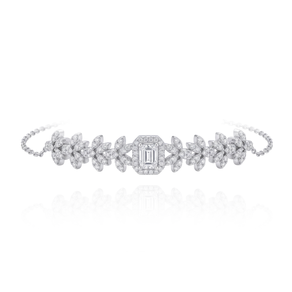 pulsera de plata de ley con circontias 