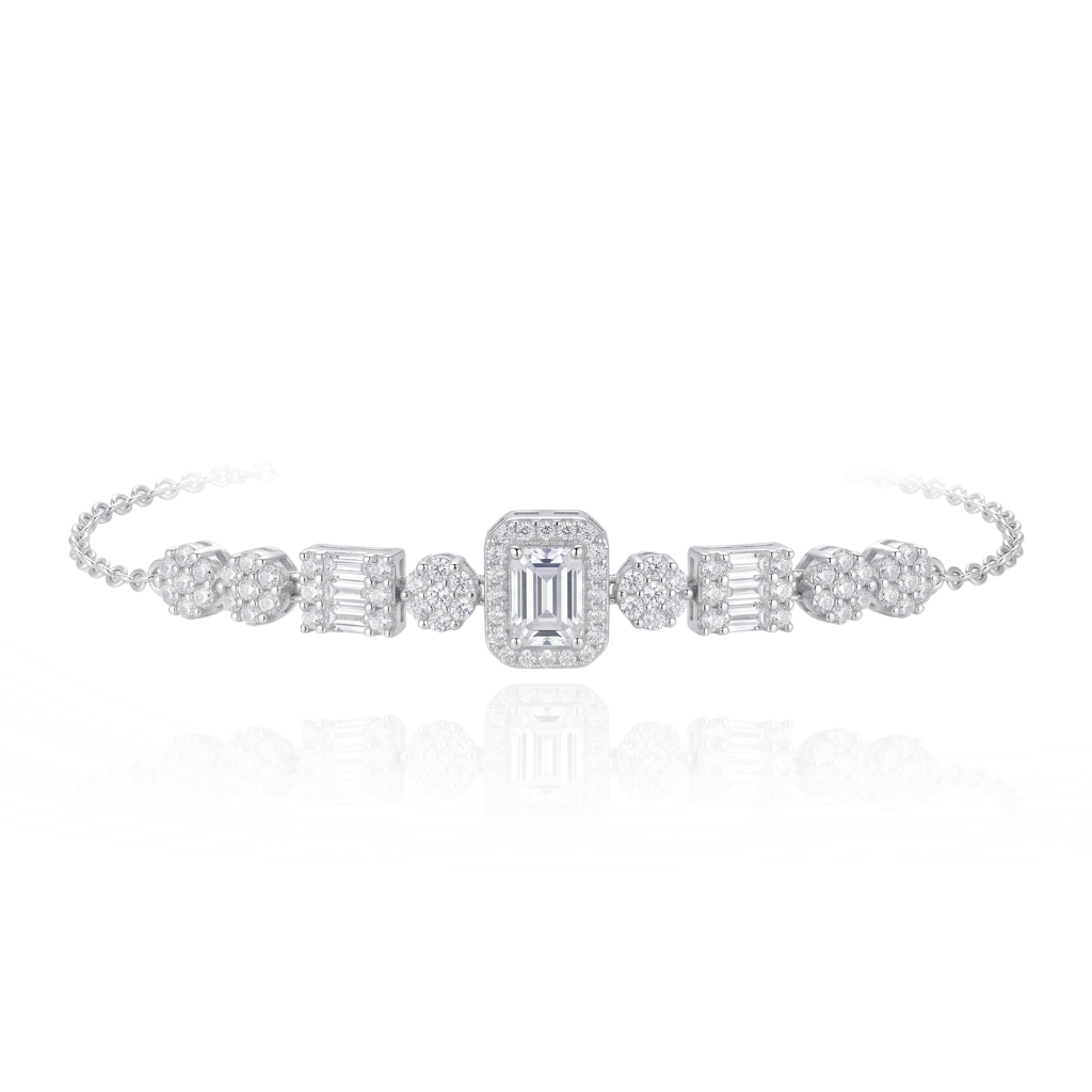 pulsera de plata con circonitas 
