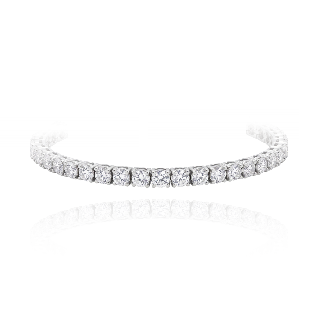 pulsera riviere realizada en plata de ley con circonitas