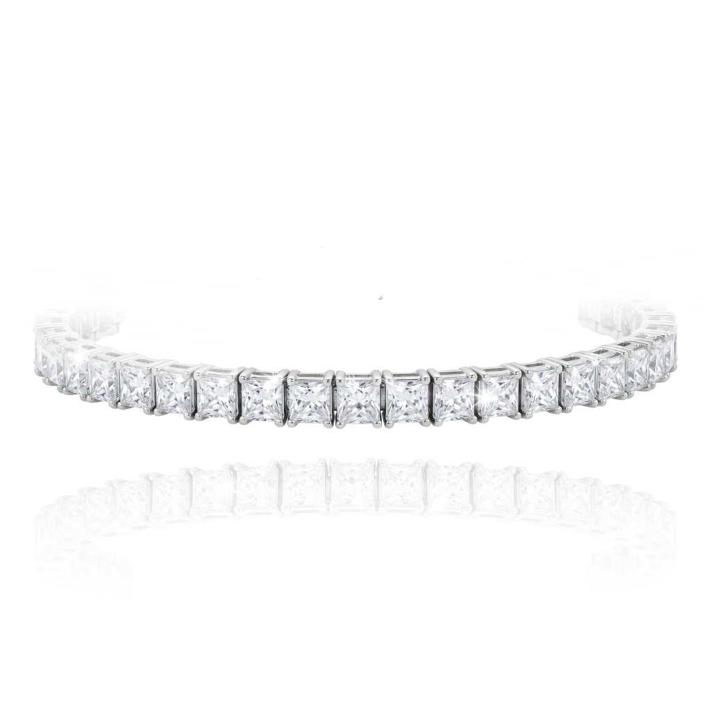 Pulsera riviere realizada en plata de ley y circonitas 