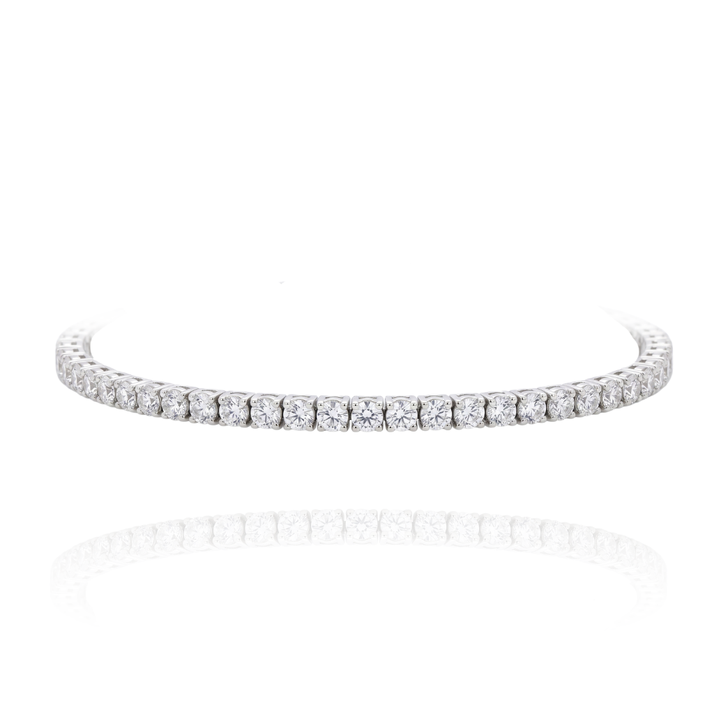 Pulsera Riviere realizada en plata de pemiera ley con circonitas