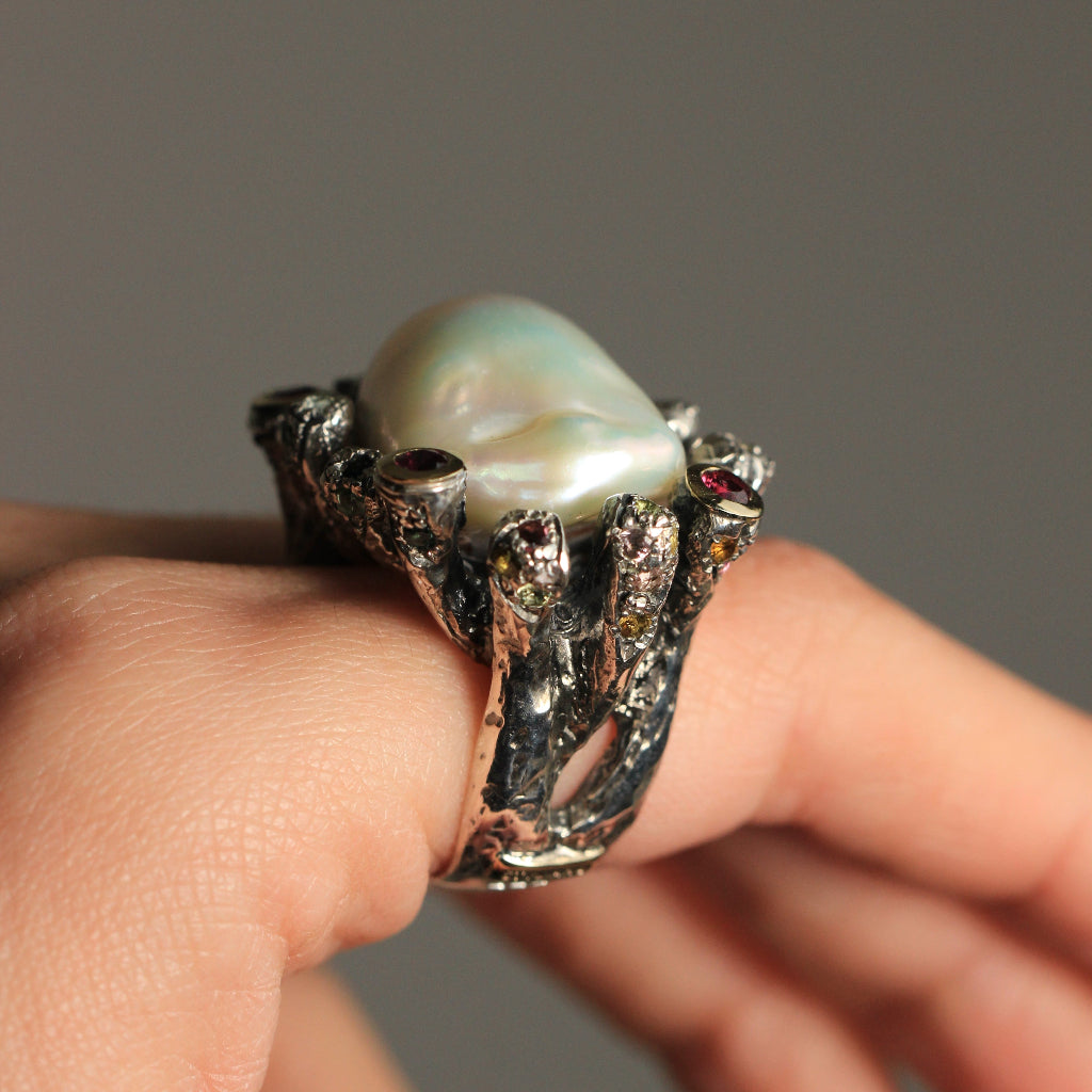 Anillo styliano plata y oro