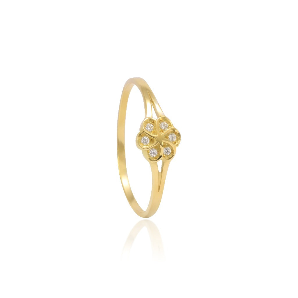 anillo niña oro amarillo joyería pamplona