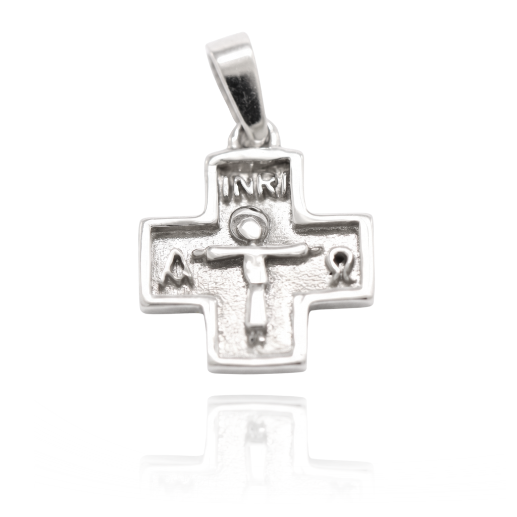 cruz de oro blanco 18k pamplona