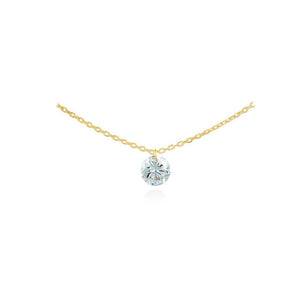 Gargantilla en oro de 18kt con diamante joyeria pamplona