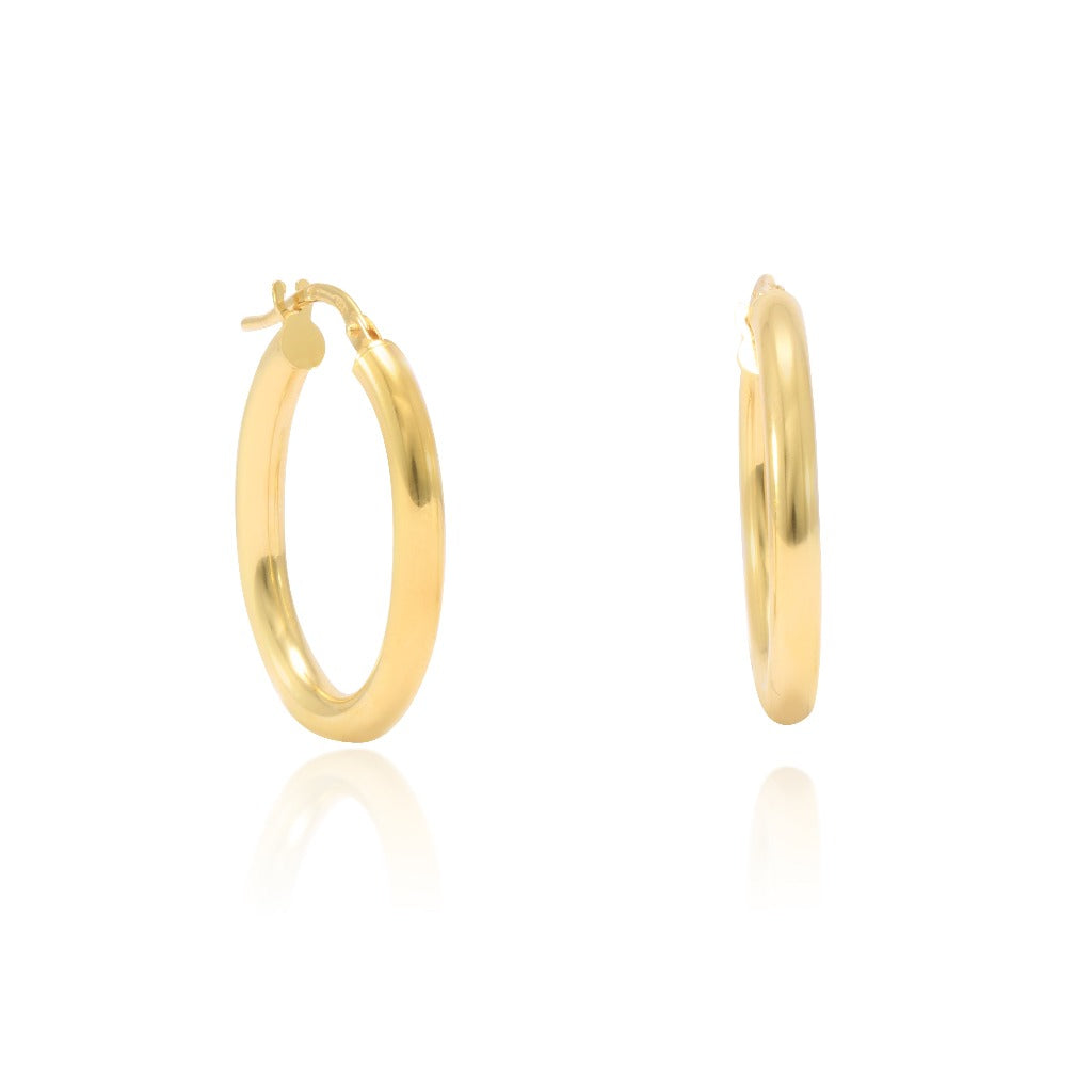 pendintes de aro de oro 18kt joyeria pamplona