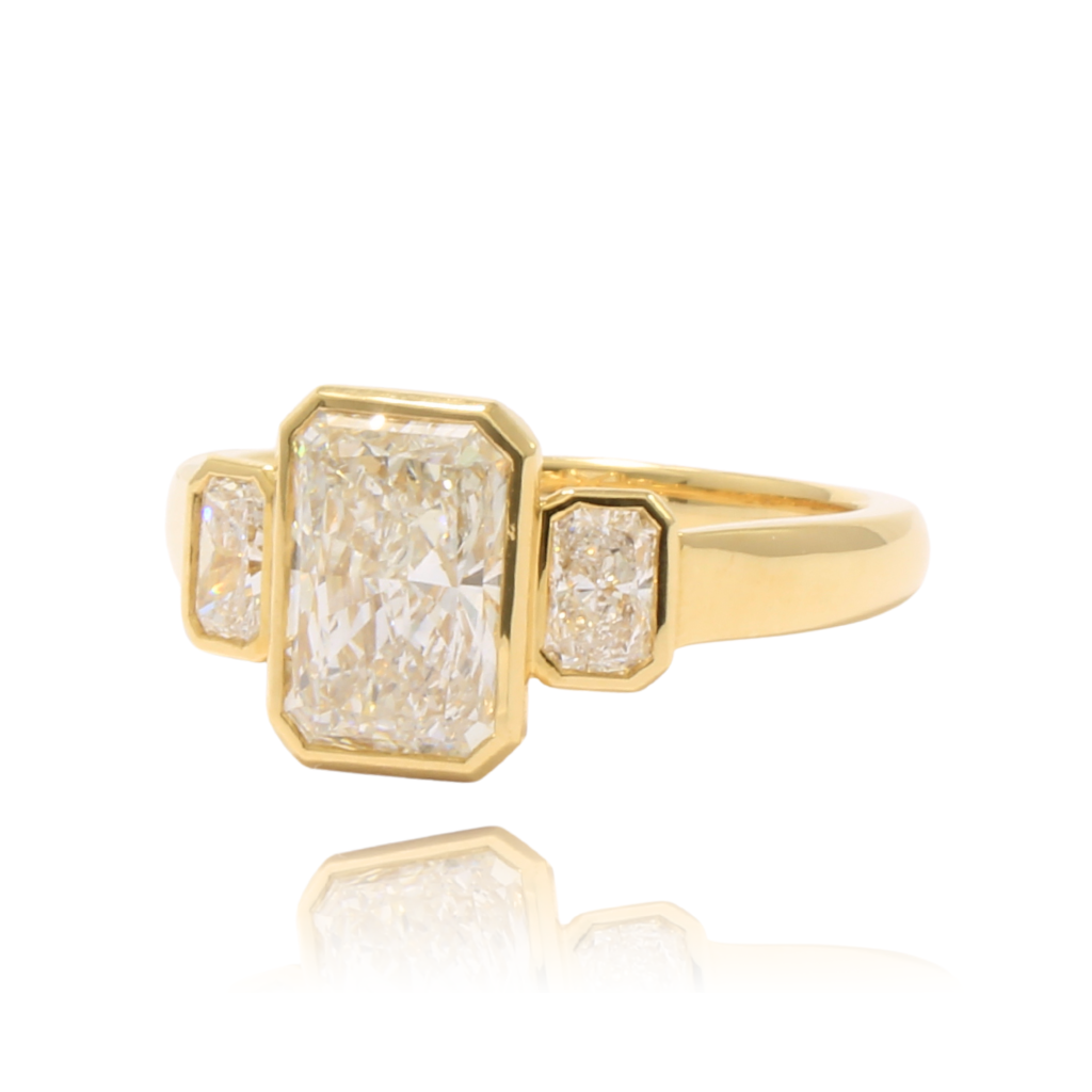 anillo oro amarillo 18k diamante de laboratorio