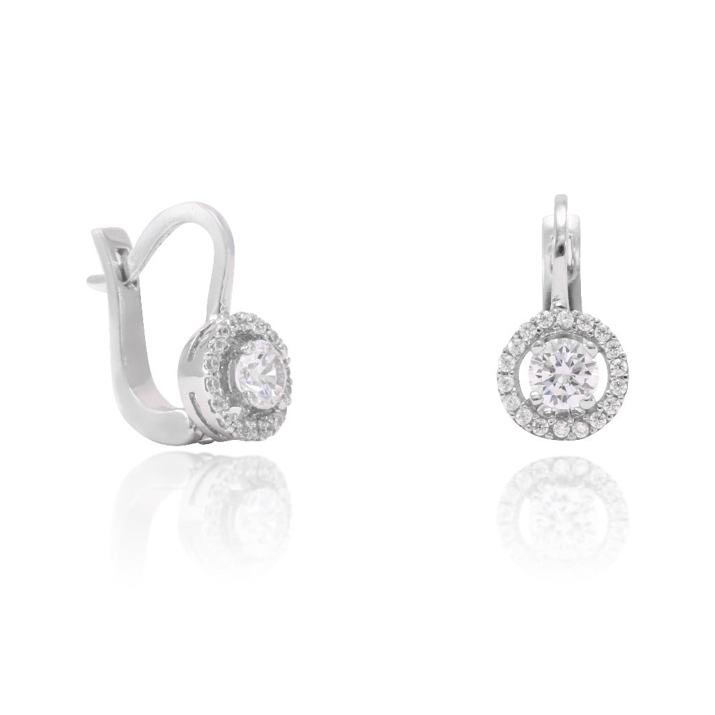 pendientes oro blanco con circonitas pamplona